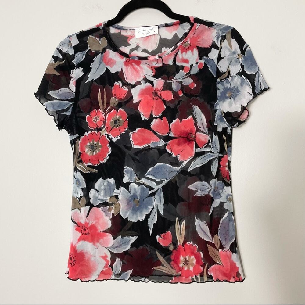 Mesh Floral Top